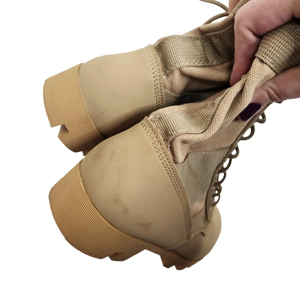 ROTHCO G.I. Type Jungle Combat Boots Mens 6 Beige Leather Tactical Military‎